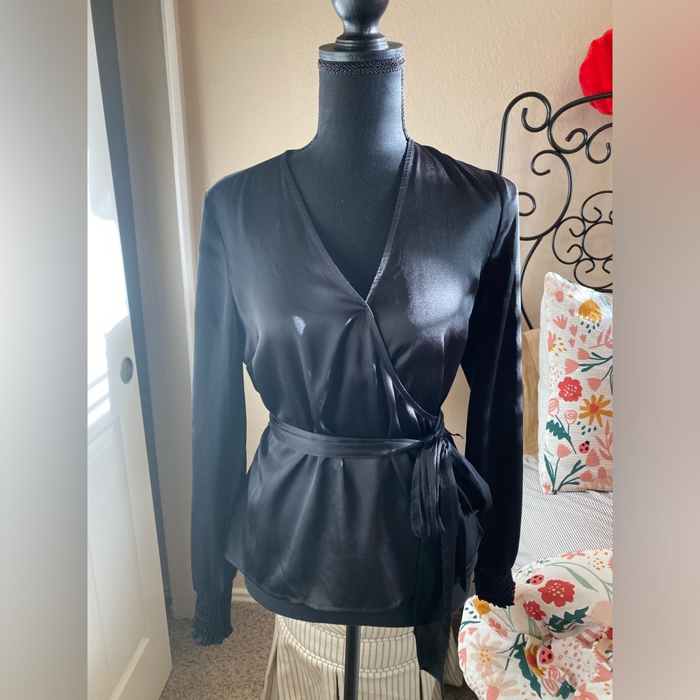 Bar III faux wrap top - small